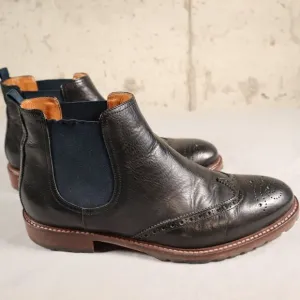 Johnston &amp; Murphy Shoes Mens Size 12M Black Kresser Gore Boot Wingtip 24-1707