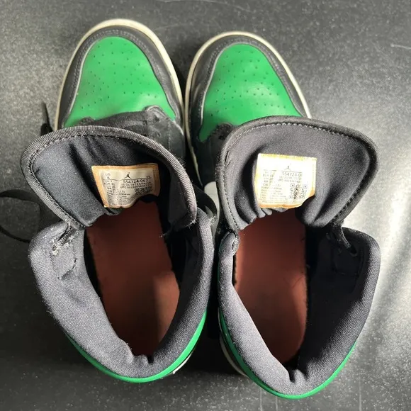 Jordan 1 Mid Pine Green Men's 8 Green 554724-067 Lace Up Basketball Sneakers