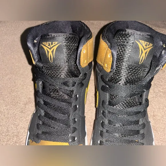 Jordan 1 Retro Melo PE - Men's Black and Gold Sneakers