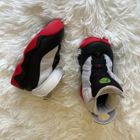 JORDAN sneakers, new, white &amp; red, size 6C