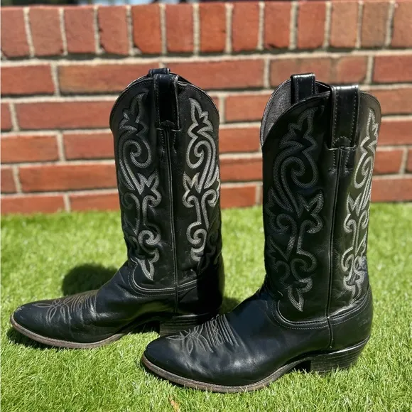 Justin Boots BUCK 13” Western Black Leather Men’s Size 9D