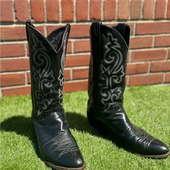 Justin Boots BUCK 13” Western Black Leather Men’s Size 9D