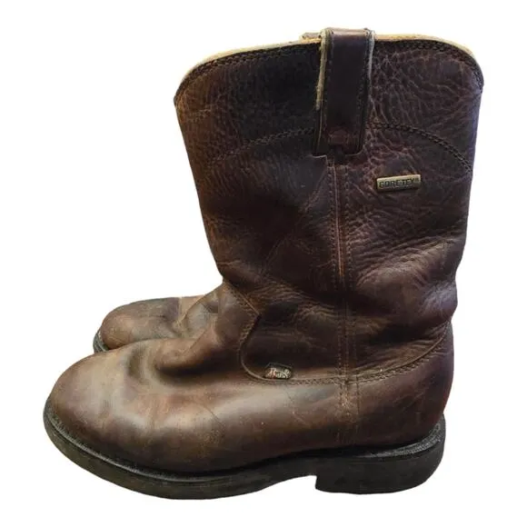 Justin Brown Leather Original Work Boots 6610 Men's Size 8 EE