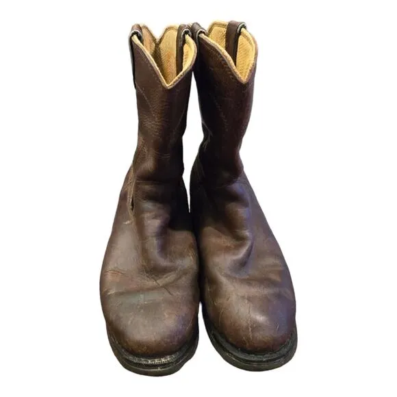 Justin Brown Leather Original Work Boots 6610 Men's Size 8 EE