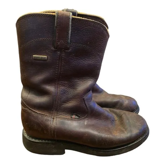 Justin Brown Leather Original Work Boots 6610 Men's Size 8 EE