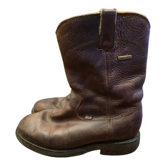 Justin Brown Leather Original Work Boots 6610 Men's Size 8 EE