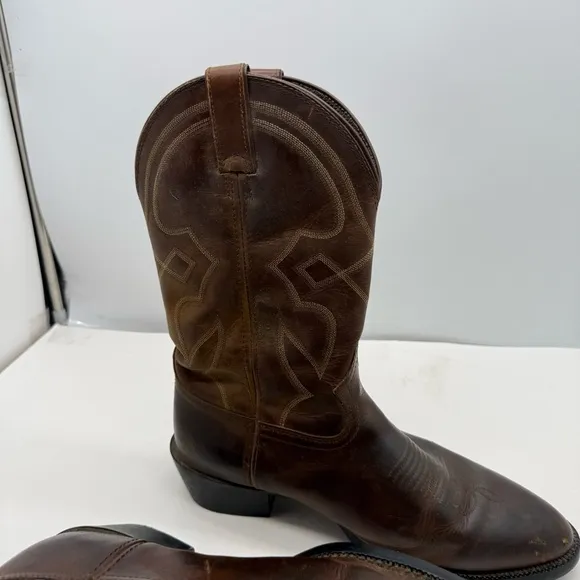 Justin Roper Boots Mens 9 EE Honey Brown Western Cowboy Work Rodeo FR100 Leather