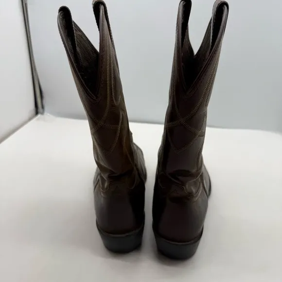 Justin Roper Boots Mens 9 EE Honey Brown Western Cowboy Work Rodeo FR100 Leather