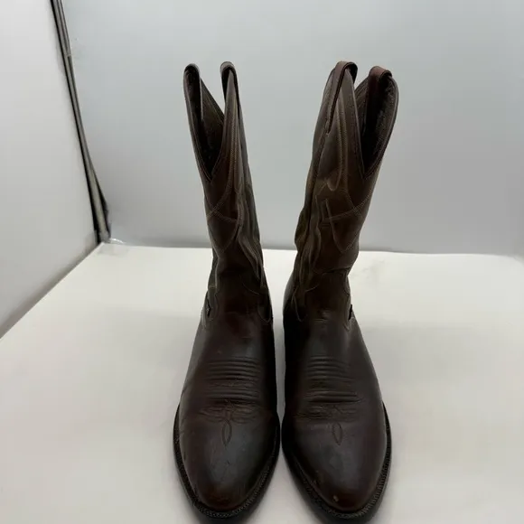 Justin Roper Boots Mens 9 EE Honey Brown Western Cowboy Work Rodeo FR100 Leather