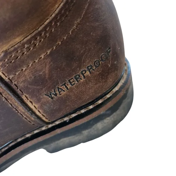 Justin Western Boots Men's 10 D Drywall SE4960 Brown Leather Waterproof 10&quot; Work