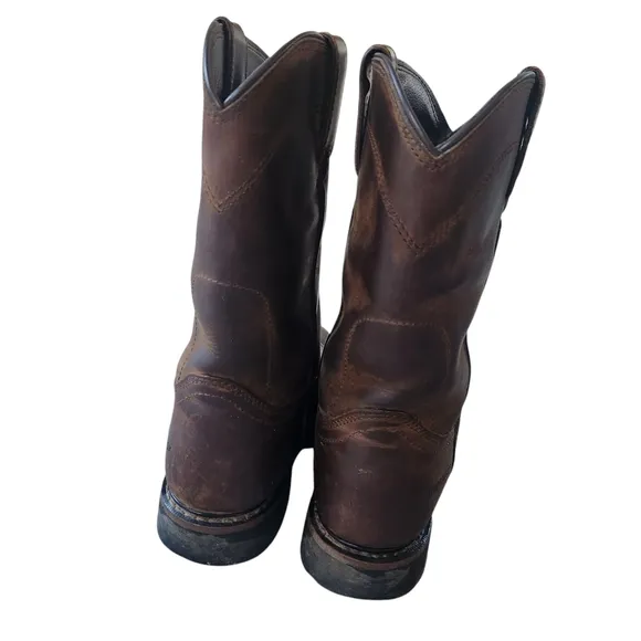 Justin Western Boots Men's 10 D Drywall SE4960 Brown Leather Waterproof 10&quot; Work