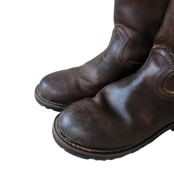 Justin Western Boots Men's 10 D Drywall SE4960 Brown Leather Waterproof 10&quot; Work