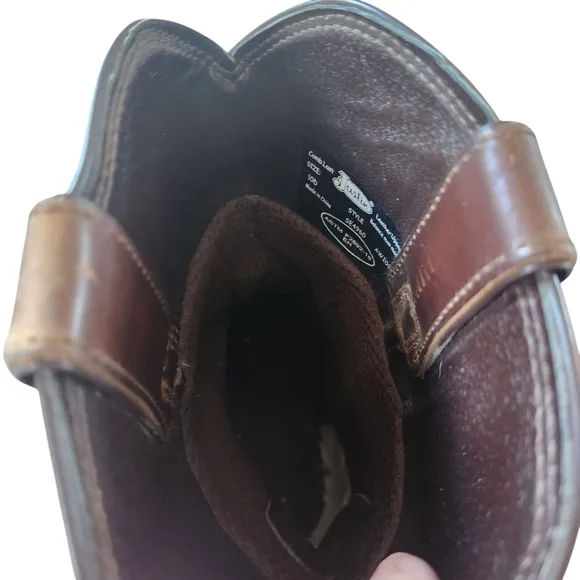 Justin Western Boots Men's 10 D Drywall SE4960 Brown Leather Waterproof 10&quot; Work