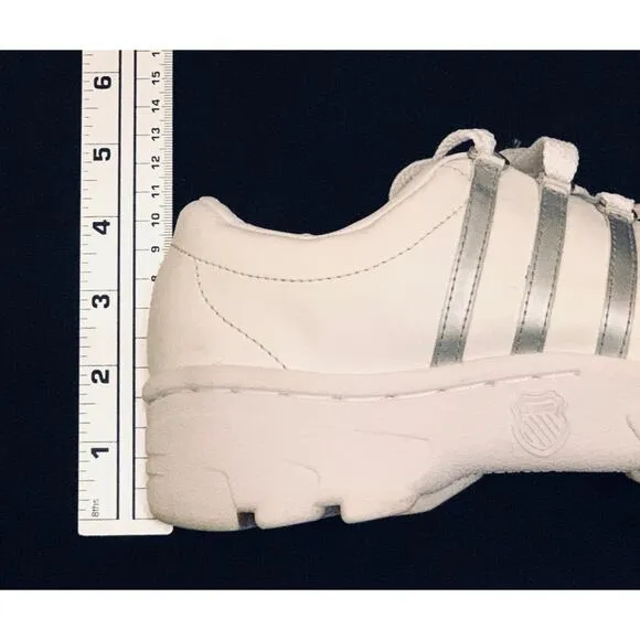 K Swiss Mens Sneakers Triple White Size 9 Classic Low Leather Casual Shoes