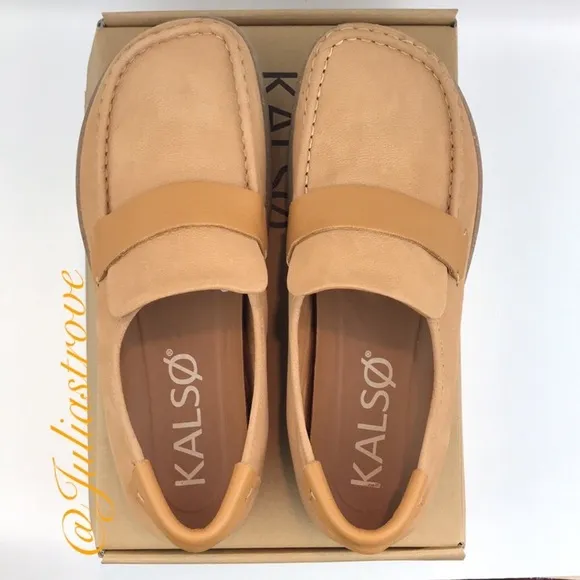 KALSO Dabb Leather Slip-On Loafer Earth Shoes NEW In Box