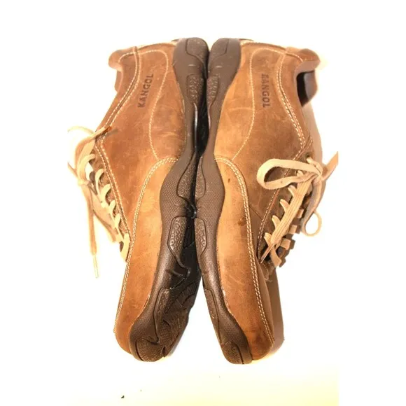 Kangol Mens Shoes Low Top Casual Brown Leather Sneakers - US 10.5/EU44