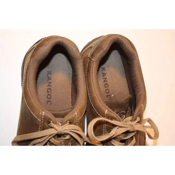 Kangol Mens Shoes Low Top Casual Brown Leather Sneakers - US 10.5/EU44