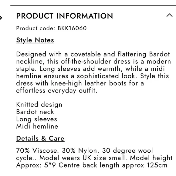 Karen Millen Off Shoulder Knit Midi Dress