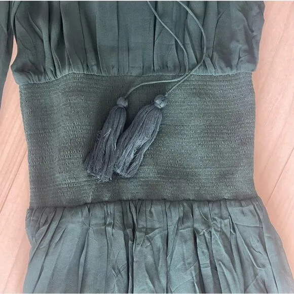 Karina Grimaldi X Revolve Mini Dress Sz XS Green Silk Chiffon Party