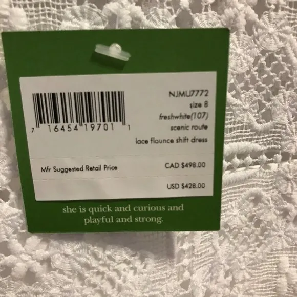 Kate Spade Lace Flounce Shift Dress