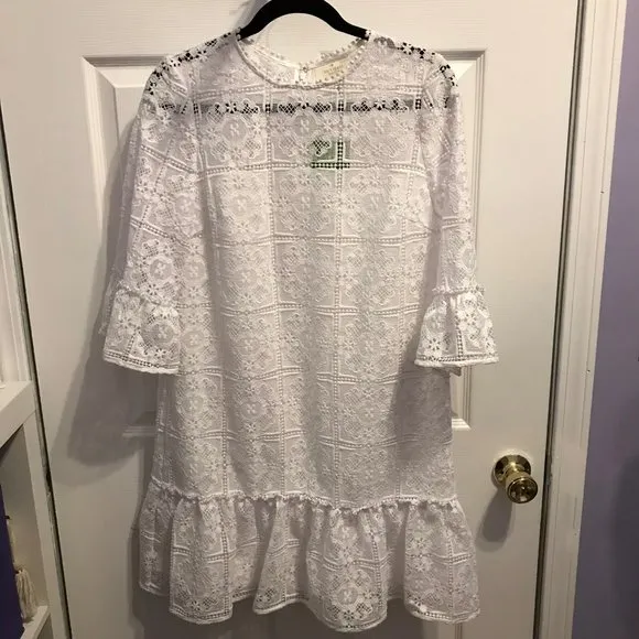 Kate Spade Lace Flounce Shift Dress