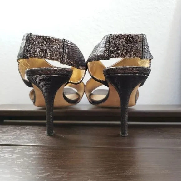 Kate spade criss cross metallic heels 8.5