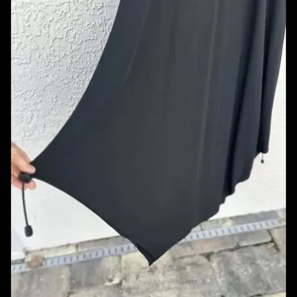 Kedem Sasson Black Maxi Dress Lagenlook Cocoon Dress