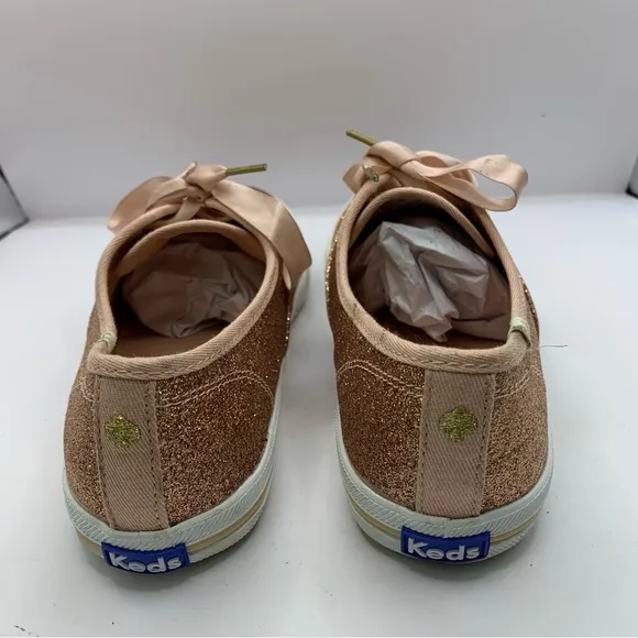 Keds x kate spade Rose Gold Glitter sneakers size 4M