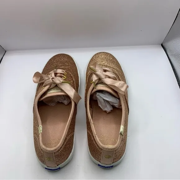 Keds x kate spade Rose Gold Glitter sneakers size 4M