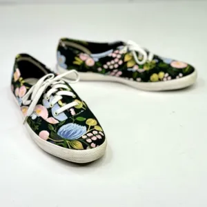 Keds x Rifle Paper Co sneakers floral lace up boho cottagecore 7.5