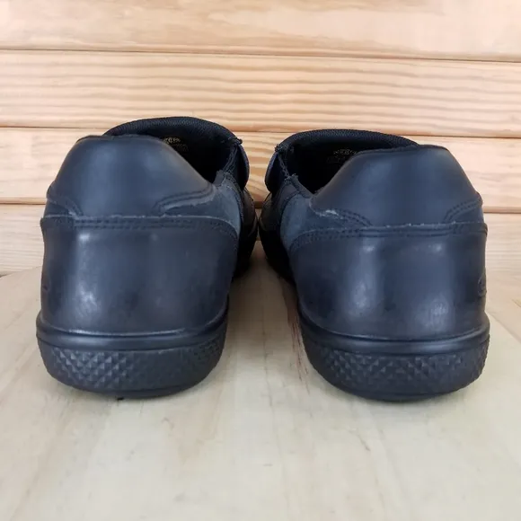 KEEN 1012857D DESTIN Men's 11.5 US Slip On Black Leather Loafers EH Work Shoes