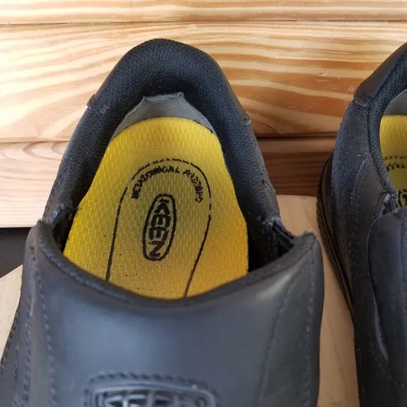 KEEN 1012857D DESTIN Men's 11.5 US Slip On Black Leather Loafers EH Work Shoes