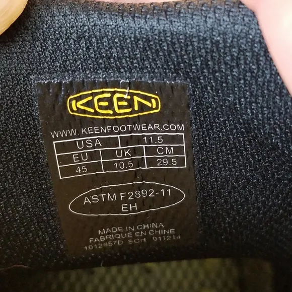 KEEN 1012857D DESTIN Men's 11.5 US Slip On Black Leather Loafers EH Work Shoes