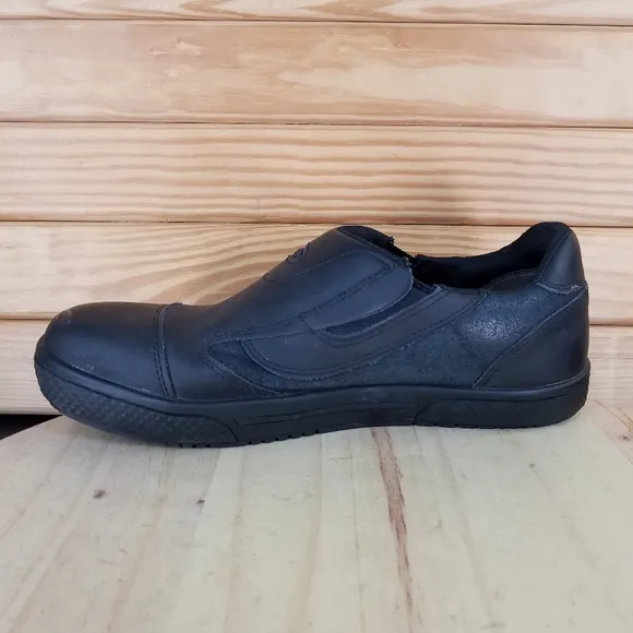 KEEN 1012857D DESTIN Men's 11.5 US Slip On Black Leather Loafers EH Work Shoes