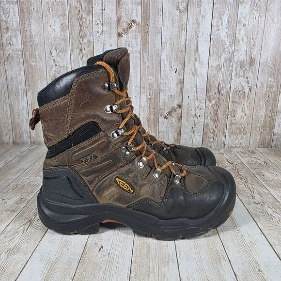 Keen‎ American Built Waterproof Leather Work Boots Steel Toe Brown 7.5