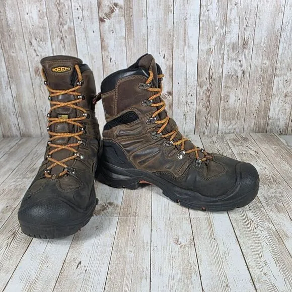 Keen‎ American Built Waterproof Leather Work Boots Steel Toe Brown 7.5