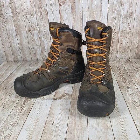 Keen‎ American Built Waterproof Leather Work Boots Steel Toe Brown 7.5