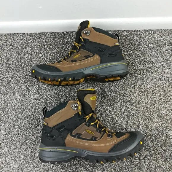 Keen Logan Mid Waterproof Ankle Hiking Boots Men’s 9 Brown Gray 1014005