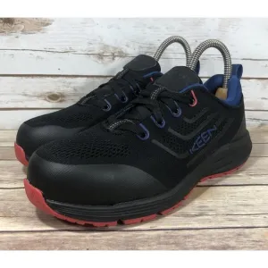 KEEN Minneapolis Carbon Fiber Safety Toe Work Shoes Womens Size 8W Black Lace Up