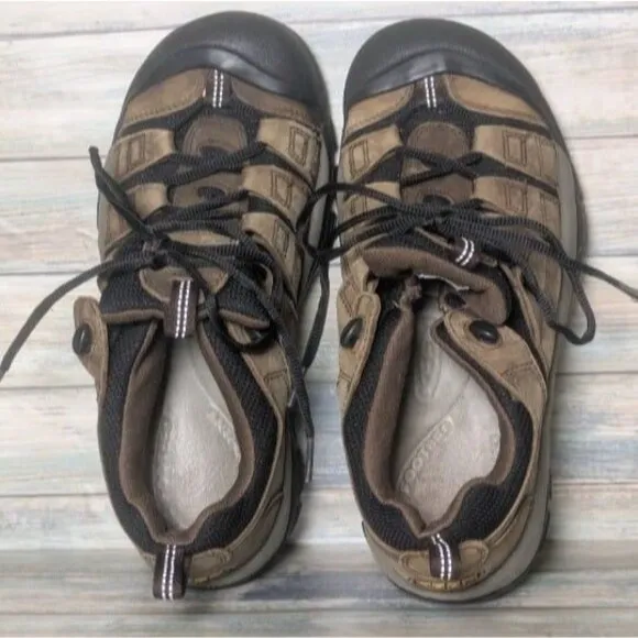 KEEN Newport Brown Hiking Shoes Men's Size 8 Outdoor Trail Low Work Safety Grip