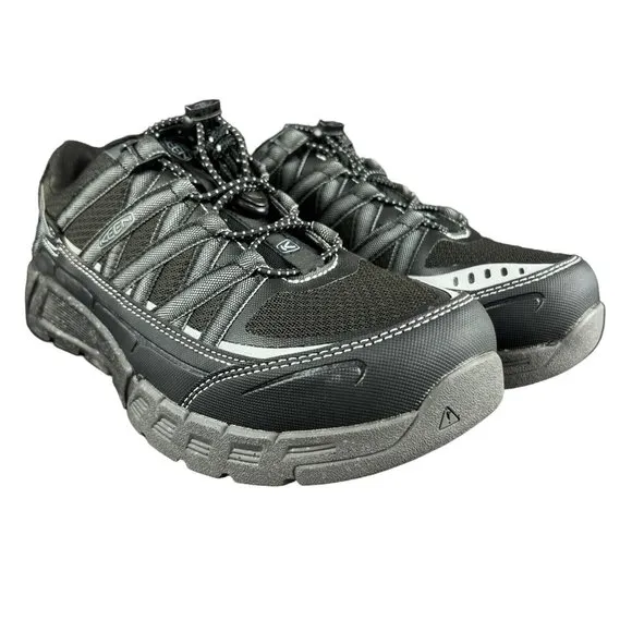 KEEN Utility Asheville ESD Black Aluminum Toe Work Shoes 1017070 Men's Sz 8.5 D