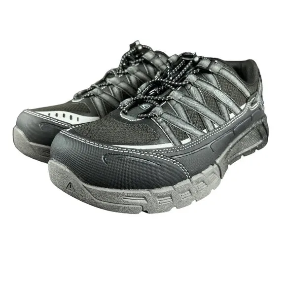 KEEN Utility Asheville ESD Black Aluminum Toe Work Shoes 1017070 Men's Sz 8.5 D