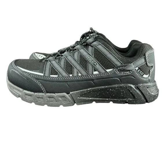 KEEN Utility Asheville ESD Black Aluminum Toe Work Shoes 1017070 Men's Sz 8.5 D