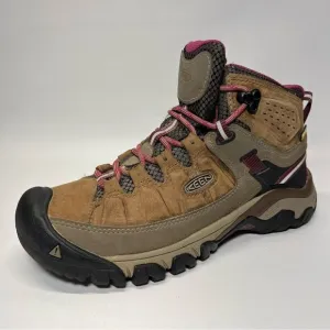 KEEN Womens Targhee III Mid Waterproof Hiking Boots in Weiss/Boysenberry 7.5