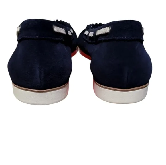 Kelly and Katie Tiewel Blue Slip On Leather Boat Shoes Loafers