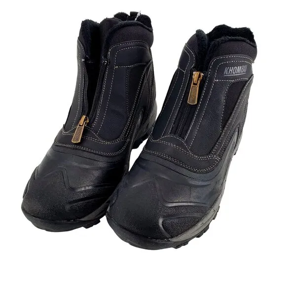 KHOMBU Boots Men's 11 Mason Outdoor Waterproof Rugged Slip-on Zipper Front Shoes