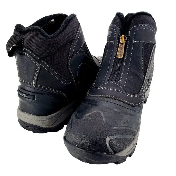 KHOMBU Boots Men's 11 Mason Outdoor Waterproof Rugged Slip-on Zipper Front Shoes