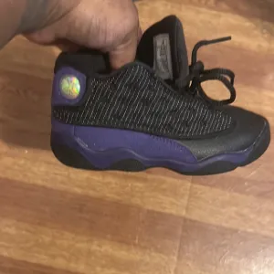 Kids Black and Purple Sneakers