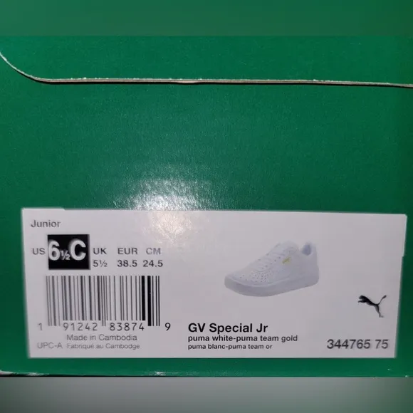 Kids White Carina Puma Sneakers