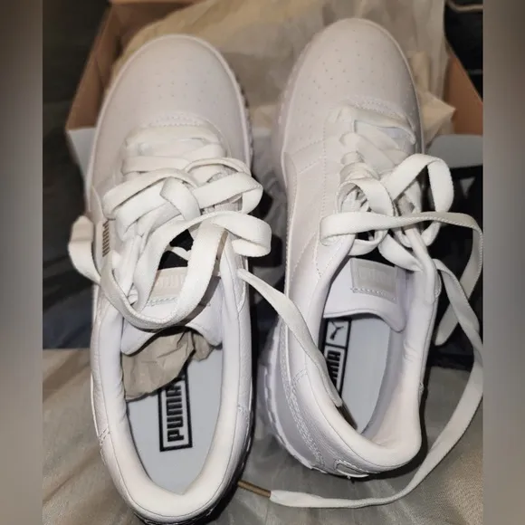 Kids White Carina Puma Sneakers